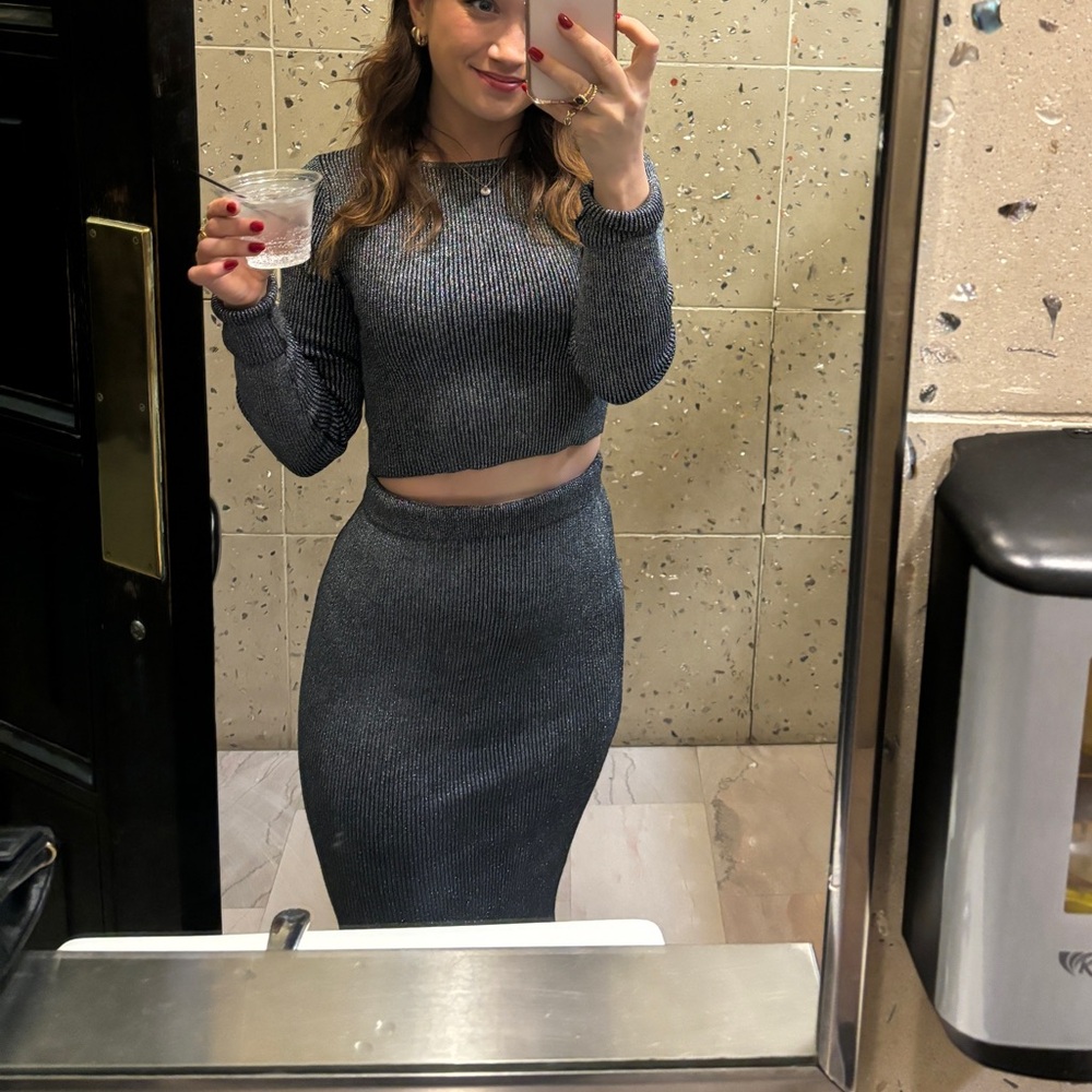 Zara sparkly co ord set. Top - medium. Bottom - Small
